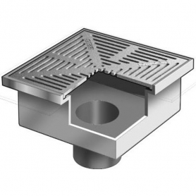 MIFAB F1494-FL-1-11-20-175 FLOOR DRAIN /16&rdquo; SQ HD TRACTOR GRATE