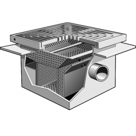 MIFAB F1564-4 HEAVY DUTY DRAIN WITH INTERNAL TRAP