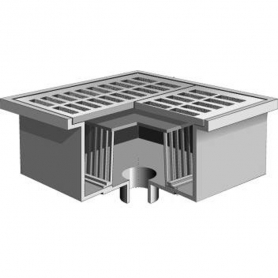 MIFAB F1586-4-5-6 24&rdquo;x24&rdquo; HD DEEP SUMP DRAIN / BOTTOM OUTLET