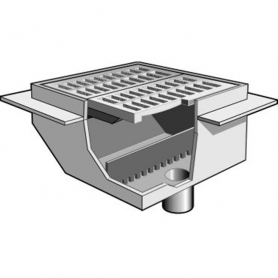 MIFAB F1596-4 24&rdquo;x24&rdquo; HEAVY DUTY DRAIN / OFFSET BOTTOM OUTLET