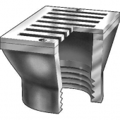 MIFAB F1722-1 2-1/4&rdquo;x3-3/4&rdquo; GUTTER DRAIN