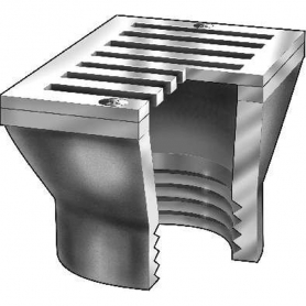 MIFAB F1722-1-6 2-1/4&rdquo;x3-3/4&rdquo; GUTTER DRAIN