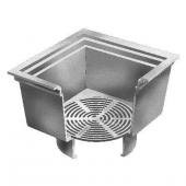 MIFAB F1862-16-4-21-BA 12&rdquo; SQ OPEN HOPPER DRAIN /LOOSE SET GRATE