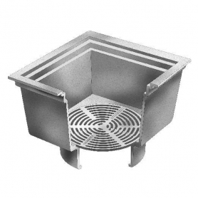 MIFAB F1876P-4 16&rdquo; SQ OPEN HOPPER DRAIN / LOOSE SET BOTTOM GRATE