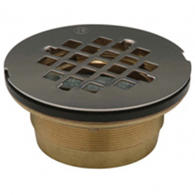 Zurn FD-2275-BR2<br> Brass No-Caulk Shower Stall Drain