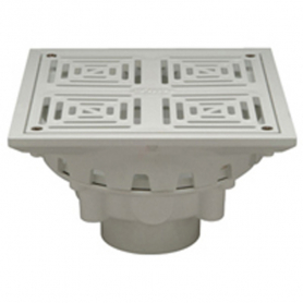 Zurn FD2283-PV3 10in Square Top Decorative Floor Drain<br>3in