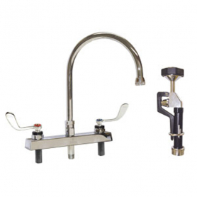 CHG 8&quot;&quot; DECK MOUNT FAUCET W/72&quot;&quot;PRERINSE