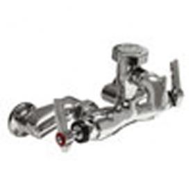 CHG Service Sink Fct, Wl Mnt, 8IN Ctrs, CP, Cmprsn Vlvs, Vac Brkr, 2IN Cast Threaded Spout w/Hook, Lever Hdls