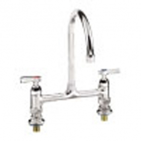 CHG Elevated Bridge Dk Mnt Fct, 8IN Ctrs, CP, Crmc Vlvs, 6IN Rgd Gsnk Spt, 2.2 gpm Aerator, Lever Hdls, Low Ld
