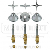 Replacement Central Brass* Cross Handle #0732 Rebuild Kit 3 Valv