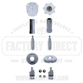 Replacement Delta* Acrylic Handle 2 Valve Tub-Shower Kit