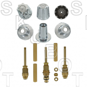 Gerber* Rebuild Kit W/ One Piece Escutcheons<BR>3 Valve