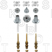 Price Pfister* Porcelain Cross Handle Rebuild Kit 3 Valve