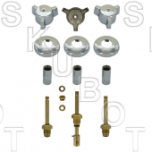 Royal Brass* 3 Valve Tub &amp; Shower Rebuild Kit W/ 2 Piece Trim