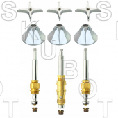 Replacement Savoy Brass* Repair Kit 3 Valve w/Cross Handles