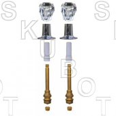 Sterling Rockwell* #332 Long Stem 2 Valve Kit w/ Acrylic Hdls