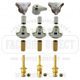Replacement Union Brass* Gopher* Tub Rebuild Kit 3 Valve
