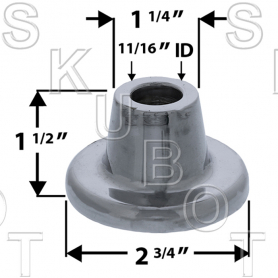 Universal 1-Pc Escutcheon 21/32&quot; -18 Thread