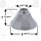 Universal Fluted Escutcheon<BR>3/4&quot; Hole x 2-7/8&quot; Base