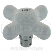 Replacement for Kohler* Porcelain Cross Handle -Hot