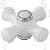 Replacement for Pr Pfister* White Porcelain Cross Handle LG -Div