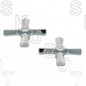 Replacement for Union Brass* Cross Handles - Pair Hot &amp; Cold