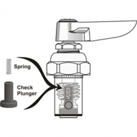 T&amp;S Brass* Check Bonnet &amp; Stem Assembly -RH Hot