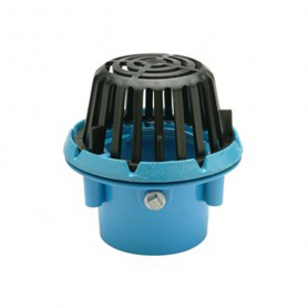 Zurn RD08PLC3N, 3&quot; Cast Iron Roof Drain 8&quot; Poly Dome and Guard