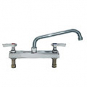 CHG Dk Mnt Fct, 8IN Ctrs, CP, Cmprsn Vlvs, 12IN Hrzntl Swng Tblr Spout, Lever Hdls, Low Ld