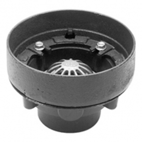 Zurn 8-1/2&quot; Dia Deck Receptor Drain w/ Aluminum Dome-Deck Plate