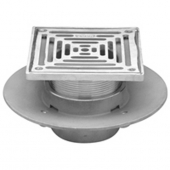 Zurn Z1727-4IP-SQ6 SS Adj Medium Duty Floor Drain w/ 6" Square