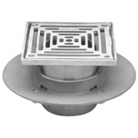 Zurn Z1727-4IC Stainless Steel Adj Medium Duty Floor Drain w/ Sq