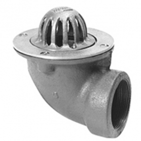 Zurn ZRB182-2IP-FS 4 -1/2In Dia Cornice Drain w/ Bronze Dome-Fla