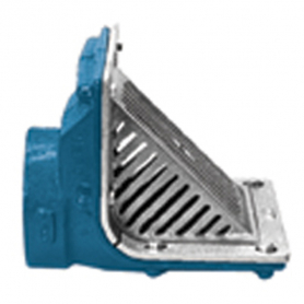 Zurn Z187-2IP<br> 6X7 Scupper Drain w/ Aluminum Oblique Grate