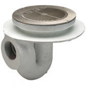 Zurn ZN300-4IP-C 11In Rd Thoroflush Drain w/ Polished Nickel Top