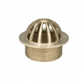 Zurn ZN400-6G<br> 6In Rd Adj Polished Nickel Strainer w/ Dome