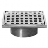 Zurn ZN400-6SH<br> 6In Sq Adj Polished Nickel Hinged Strainer