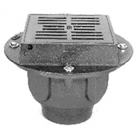 Zurn Z513-4IG<br> 9In Sq Hinged Heavy Duty Drain