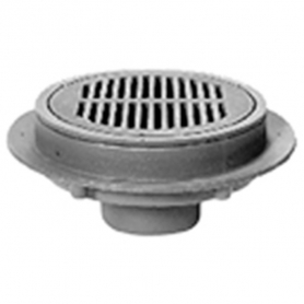 Zurn ZN526-3IC 12In Dia Adj Heavy Duty Area Drain w/ Polished Ni