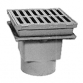 Zurn ZN611-4IP 9In Sq Medium Duty Drain w/ Polished Nickel Grate