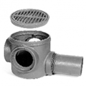 Zurn Z753<br>9in Diameter Fountain Drain Medium-Duty 4in Pipe