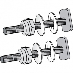 CLOSET BOLTS - STEEL -ANTI-CORROSIVE 5/16&quot;X2 -1/4&quot;-PAIRS -(Cs of 50)