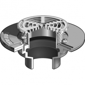 MIFAB F1002T-C-ER7-3-5 FLOOR DRAIN /HD STAINLESS STEEL STRAINER