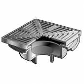 MIFAB F1443-Y-Q-14-4 FLOOR DRAIN SQ NON ADJ TRAC GRATE SHLW BODY