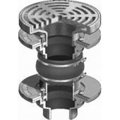 MIFAB F1622-C-4 ISOLATION FLOOR DRAIN / ADJ STRAINER TRAC GRATE
