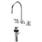 Zurn Z831C3-XL-P Widespread  8in Gooseneck, Dome Lever Hles  Pop-Up Drain Lead-free