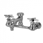Zurn Z842Q2 Sink Faucet  6in Vacuum Breaker Spout, Four-Arm Hles  Aerated Outlet.