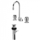 Zurn Z867B0-XL-P Widespread Metering Faucet  5-3/8in Gooseneck  Pop-Up Drain Low-lead compliant
