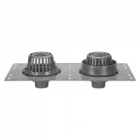 Zurn Z165 8-1/2in Diameter Combination Main Roof and Overflow Drain w Low Silhouette Domes and Doubl