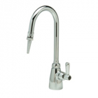 Zurn Z825B1-6F Single Lab Faucet &nbsp;5 3/8in Gooseneck, Serrated Nozzle Outlet  Lever Hle